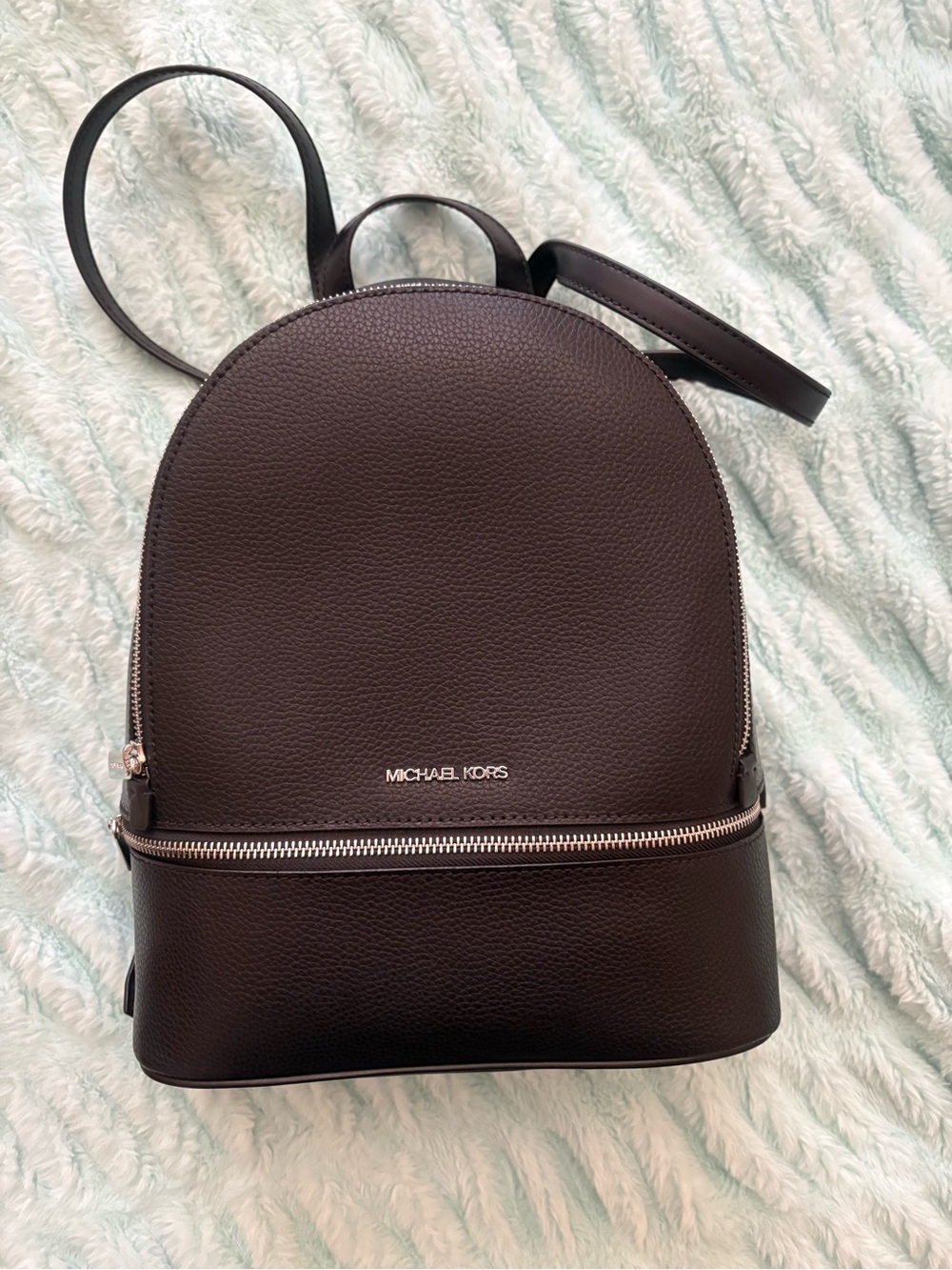 Michael Kors Black Pebbled Leather Mini Backpack